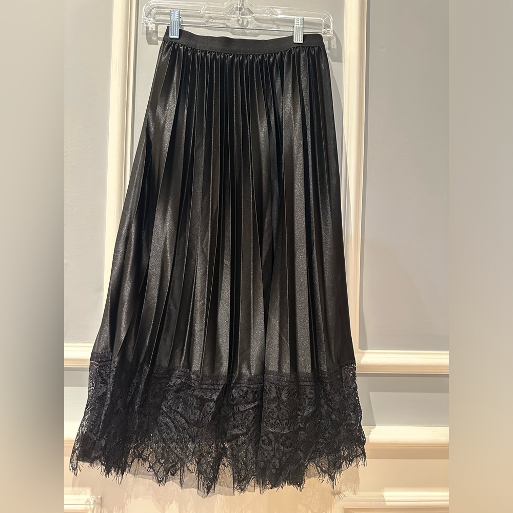 Lace Pleated Skirt